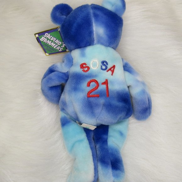 Salvino's Bammers Opening Day Sammy Sosa #21 Blue Beanie Bear - Picture 10 of 11